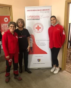 Crucea Roșie Teleorman continuă acțiunile în beneficiul oamenilor, de această dată cu deplasări în mai multe comune din Teleorman, pentru a oferi celor din mediul rural consultații medicale gratuite.